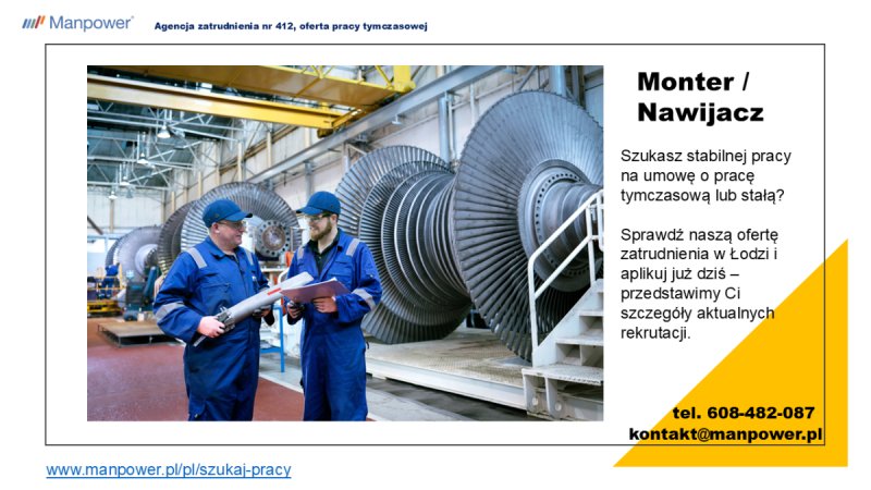 Monter Nawijacz z doświadczeniem