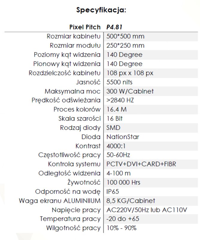 Wynajem ekran LED zewnętrzny dowolny wymiar - 04 Wynajem ekran LED zewnętrzny dowolny wymiar - 04