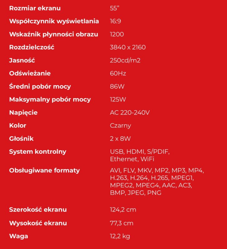Wynajem telewizorów 75 i 55 cali na statywach - 01 Wynajem telewizorów 75 i 55 cali na statywach - 01