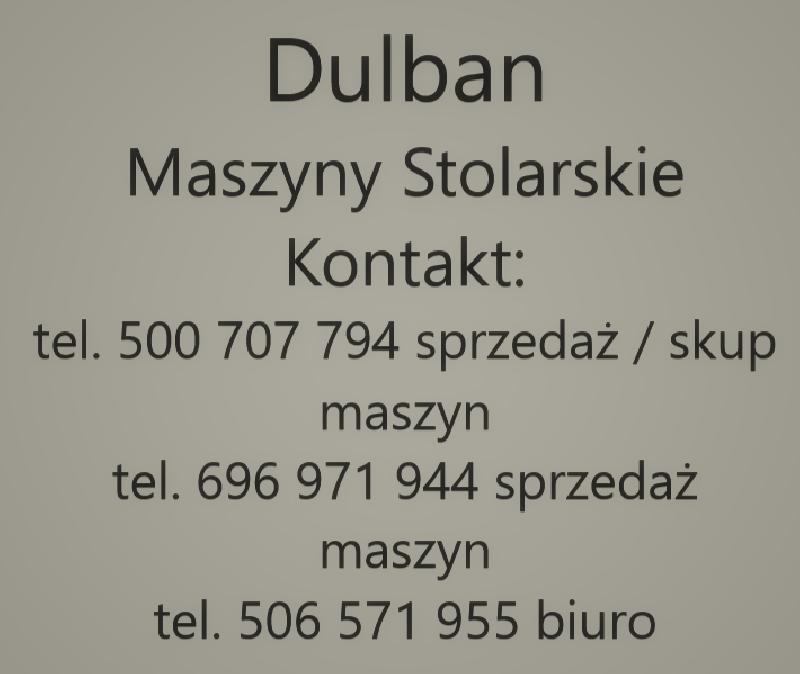 Oferujemy maszyny stolarskie