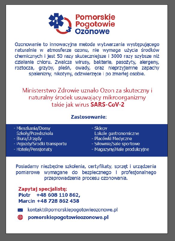 Pomorskie Pogotowie Ozonowe stop Covid 19 - 02
