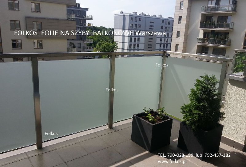 Folie matowe na balkon Folkos,folie Lazurowa, Batalionów Chłopskich - 04