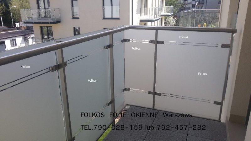Folie na szklane balkony oklejanie szyb balkonowych Warszawa - 04