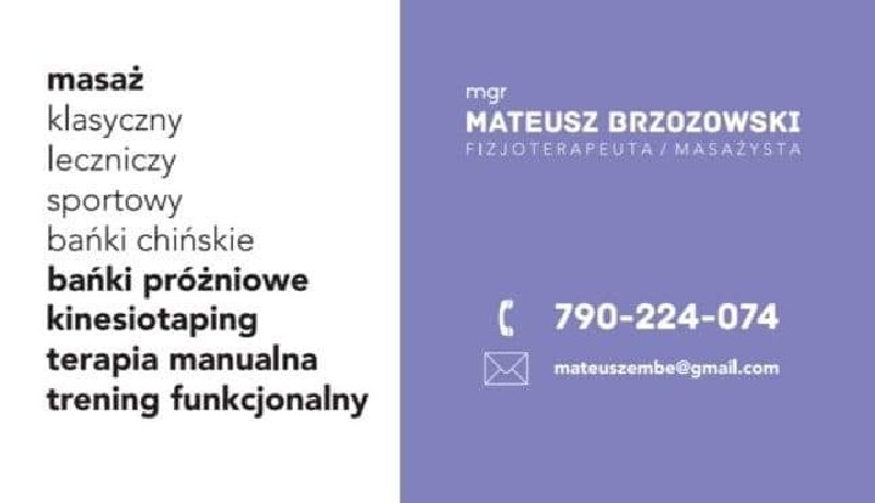 Rehabilitacja Mobilna mgr Mateusz Brzozowski