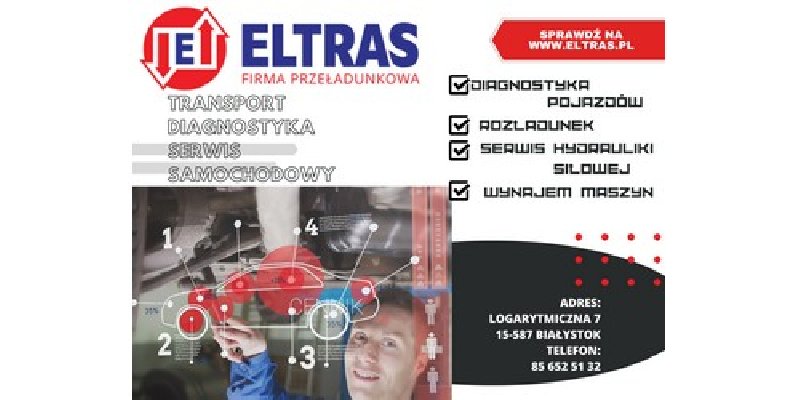 Wynajem maszyn budowlanych rozładunek transport diagnostyka ELTRAS