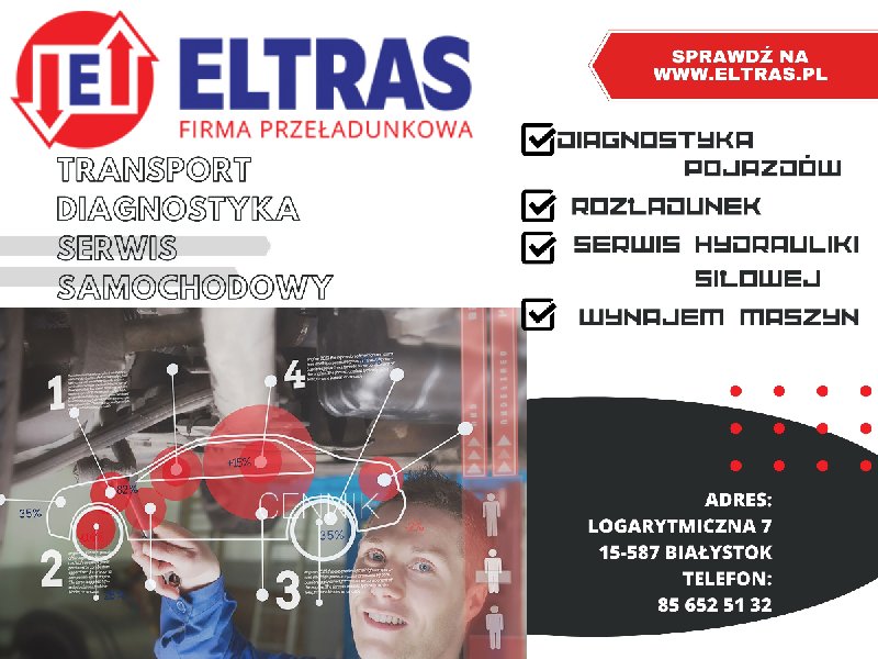 Usługi transportowe rozładunkowe serwisowe diagnostyczne ELTRAS