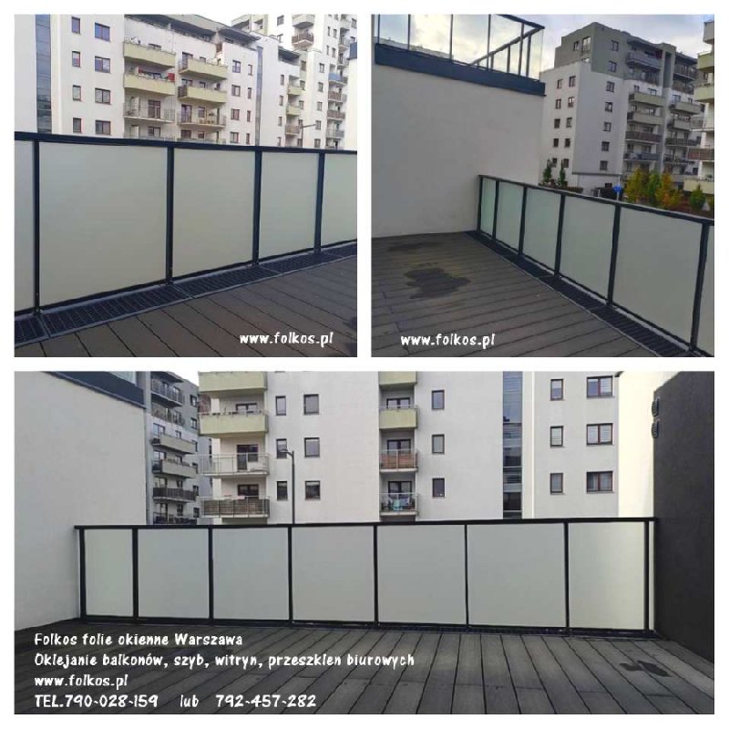 Folie na balkon Warszawa Oklejamy szklane balkony Warszawa