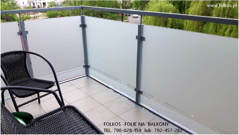 Folie na balkon Warszawa Oklejamy szklane balkony Warszawa - 03
