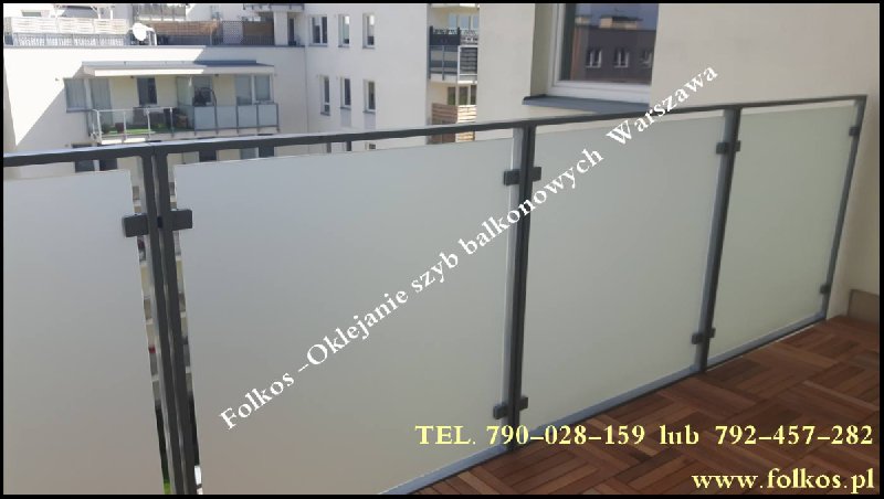 Folie na balkon Warszawa Oklejamy szklane balkony Warszawa - 05
