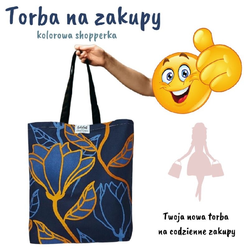 Torba na zakupy Granatowa