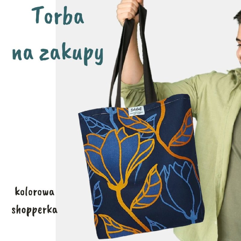 Torba na zakupy Granatowa - 01
