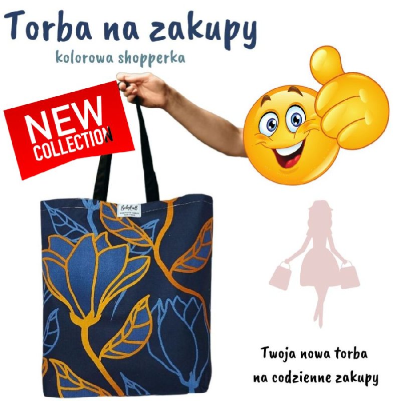 Torba na zakupy Granatowa - 02