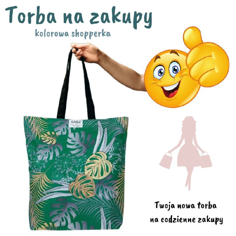 Torba na zakupy, kolorowa, bawełniana, Mostera - 03