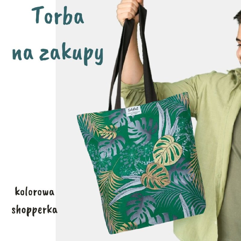 Torba na zakupy, kolorowa, bawełniana, Mostera - 05