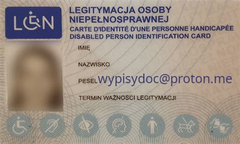 Legitymacja Osoby Niepełnosprawnej - 01