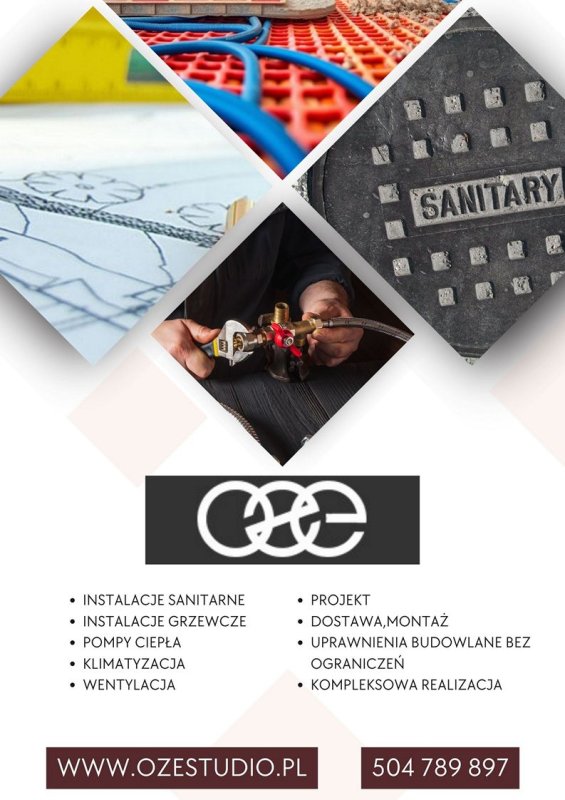 Instalacje sanitarne ogrzewanie Studio Projekt