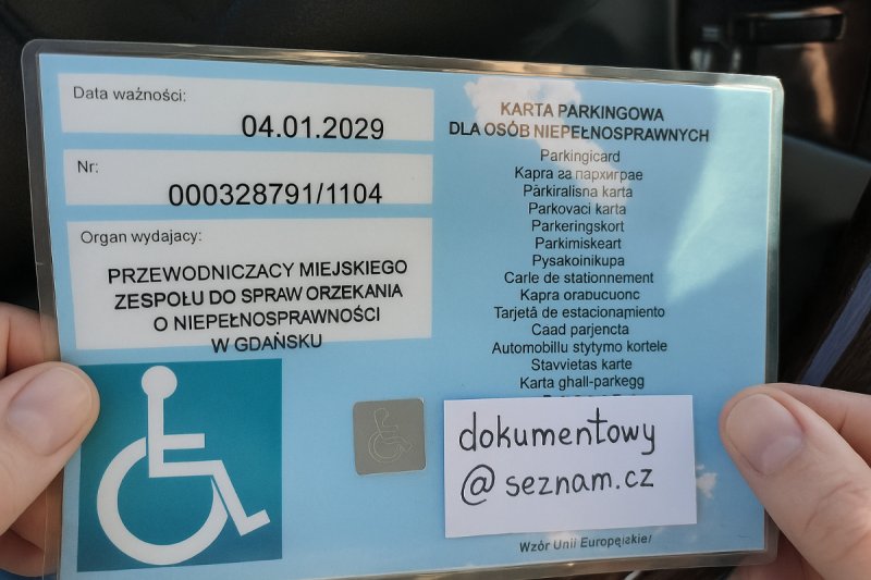 Karta Parkingowa Dla Osób Niepełnosprawnych - 02