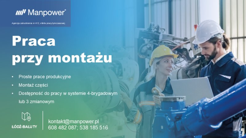 Praca przy montażu /doświadczenie produkcyjne/