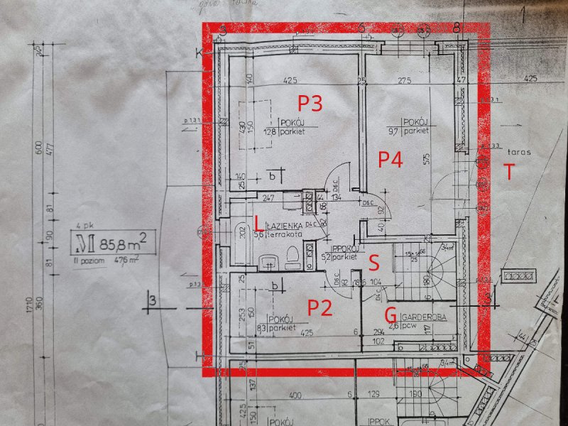 Mieszkanie dwupoziomowe z tarasem i balkonem - 01