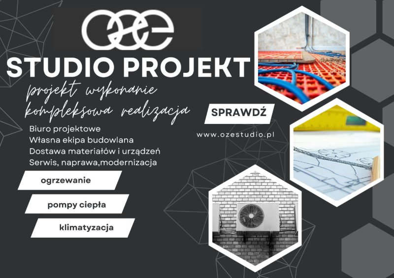 Instalacje kimatyzacja grzewcze projekt OZE STUDIO