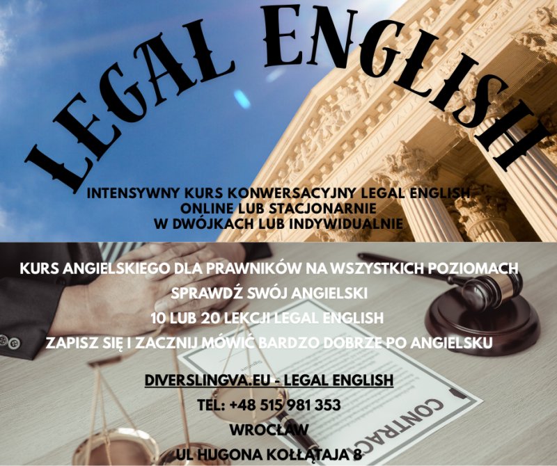 Kurs Legal English, angielski prawniczy - 01